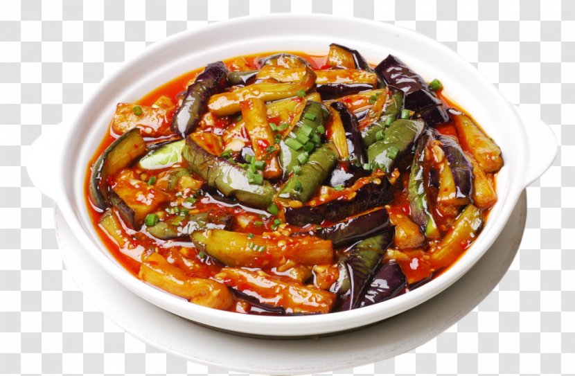 Sichuan Cuisine Shuizhu Fried Eggplant With Chinese Chili Sauce Braising - Vegetable - Fish-flavored Transparent PNG