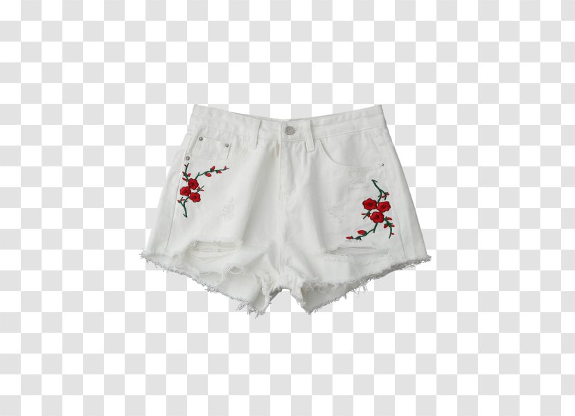 Trunks Shorts Clothing Underpants - Flower - Torn Clothes Transparent PNG