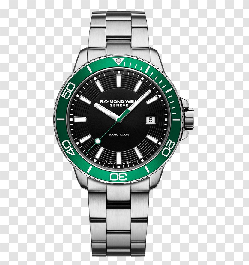 Raymond Weil Diving Watch ETA SA Swiss Made - Quartz Clock Transparent PNG