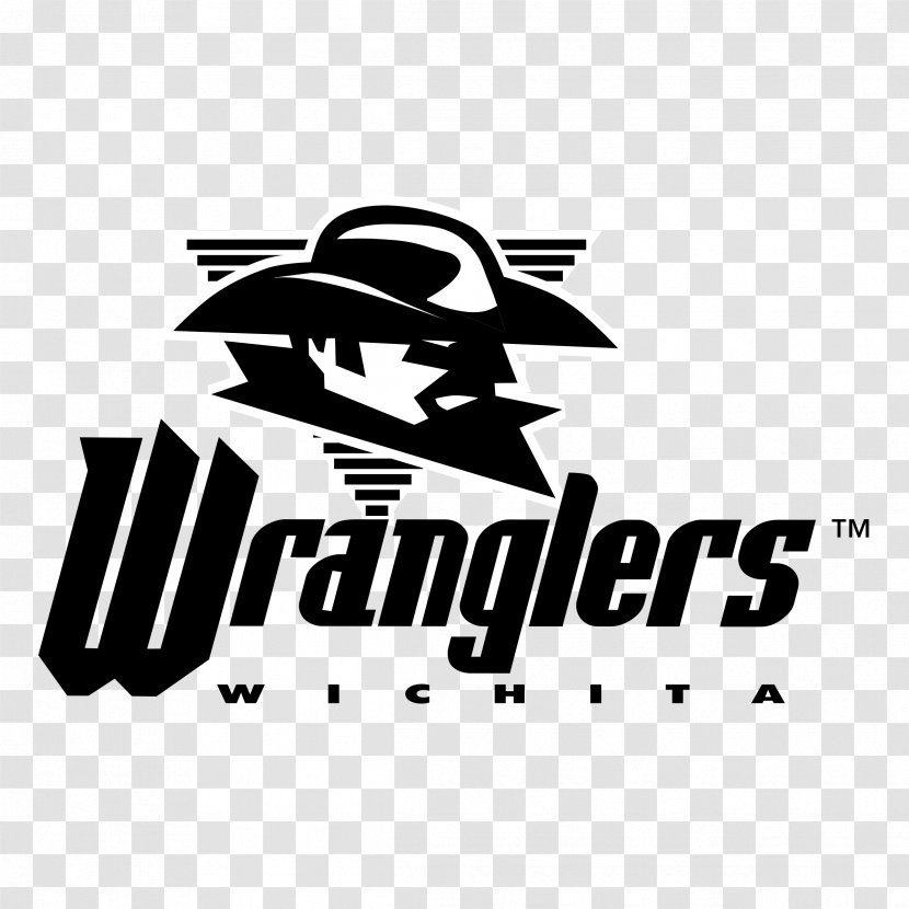 Wichita Wranglers Logo Font Brand - Monochrome Photography Transparent PNG