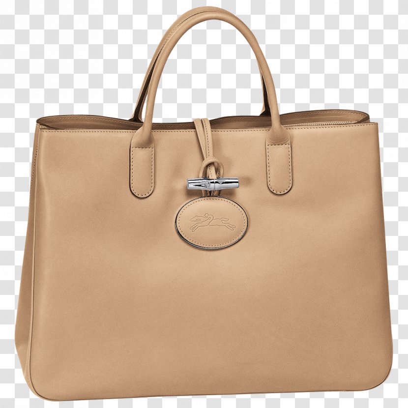 Tote Bag Leather Handbag Longchamp - Metal Transparent PNG