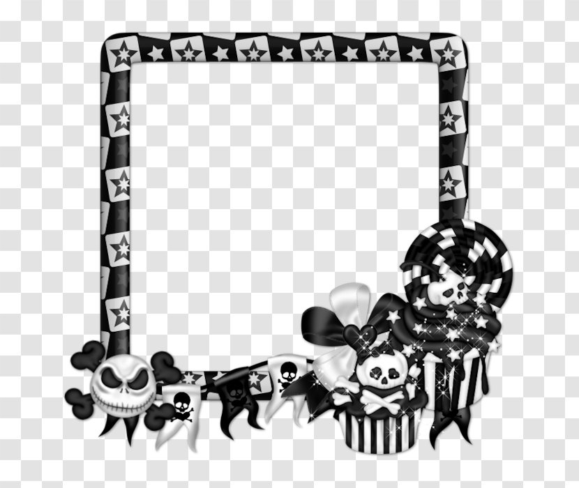 Bone T-shirt Skull Cupcake Monochrome - Black - Title Frame Transparent PNG