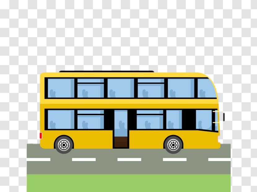 Double-decker Bus Car School - Yellow Transparent PNG