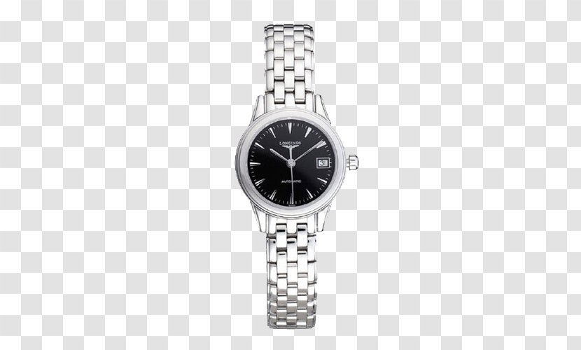 Watch Longines Movado Dial Diamond - Silver - Flag Series Automatic Mechanical Female Form Transparent PNG
