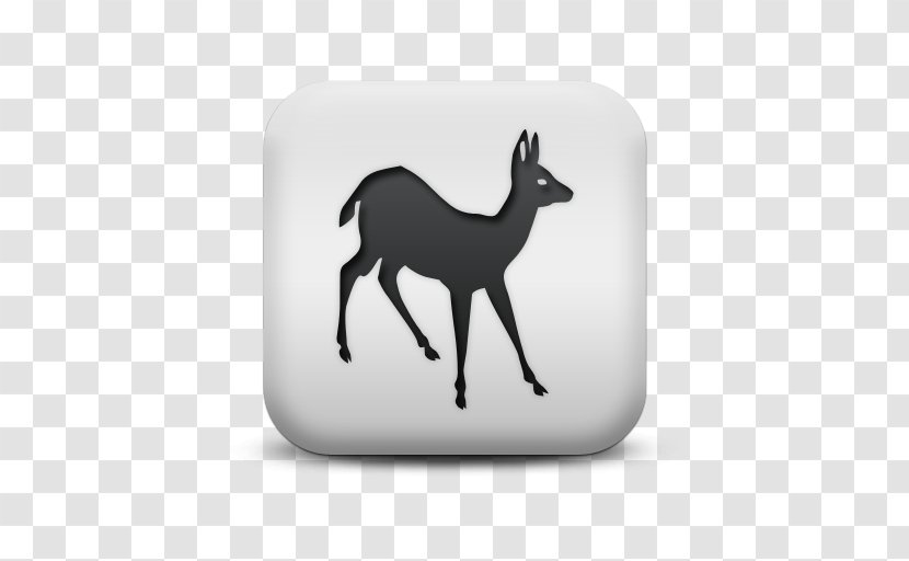 White-tailed Deer Clip Art - Black And White Transparent PNG