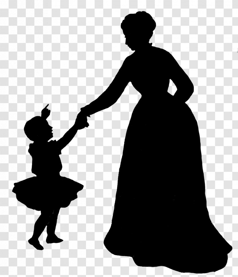 Silhouette Mother Child Clip Art - Joint - Sillhouette Transparent PNG