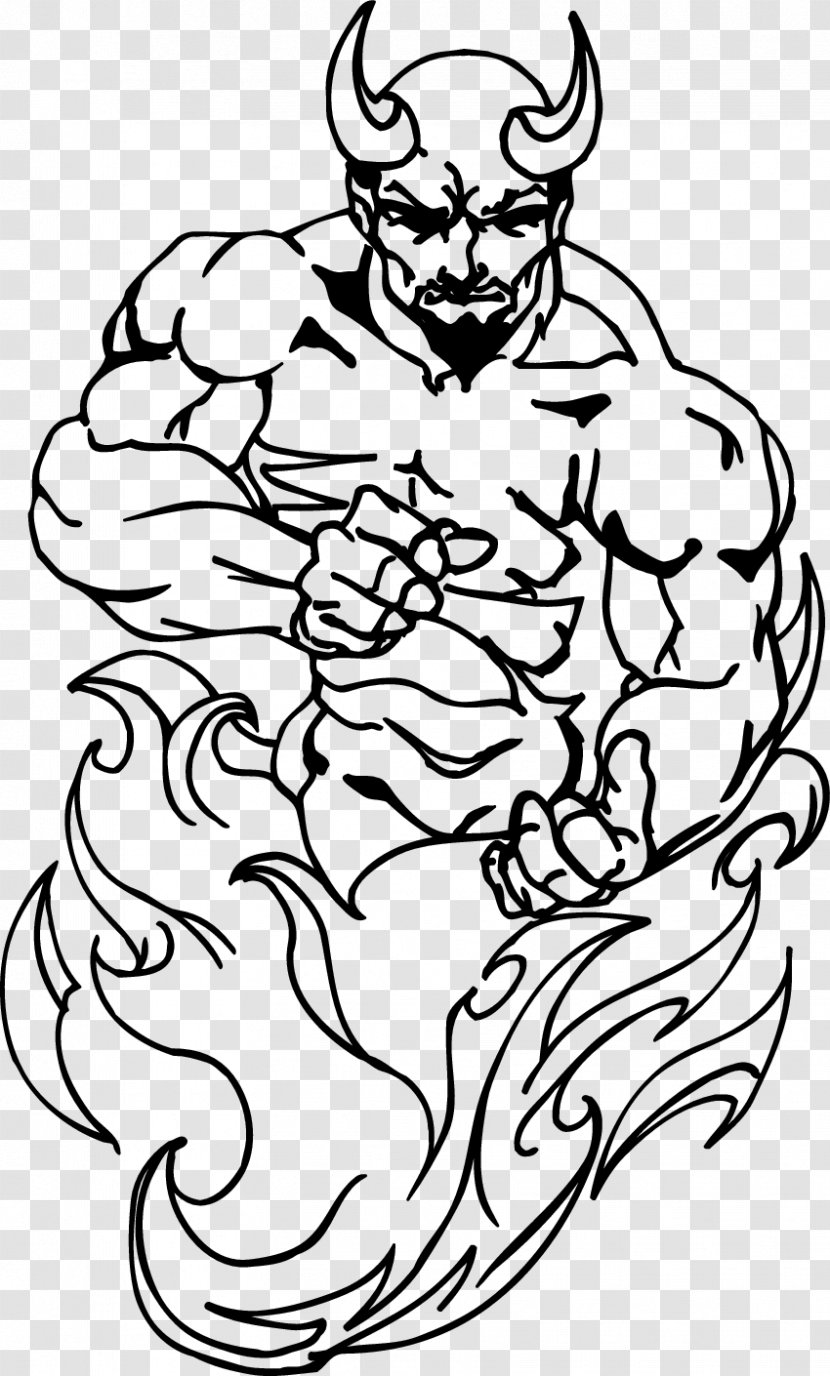 Visual Arts Line Art - Cartoon - Demon Transparent PNG