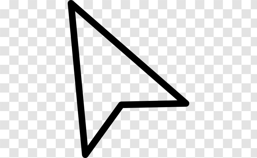 Computer Mouse Pointer Icon Arrow - Black And White - Cursor Transparent PNG