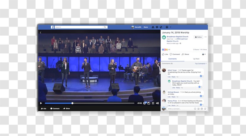 Streaming Media Facebook Live Television Broadcasting Video - Display Device - Church Marketing Transparent PNG