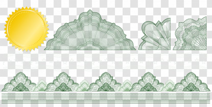 Guillochxe9 Royalty-free Rosette Illustration - Ornament - Lace Material Vector Lines Transparent PNG