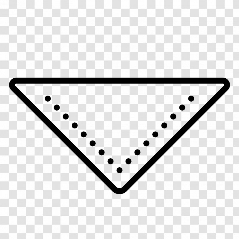 Line Point Triangle Font - Black And White - Arrow Material Transparent PNG