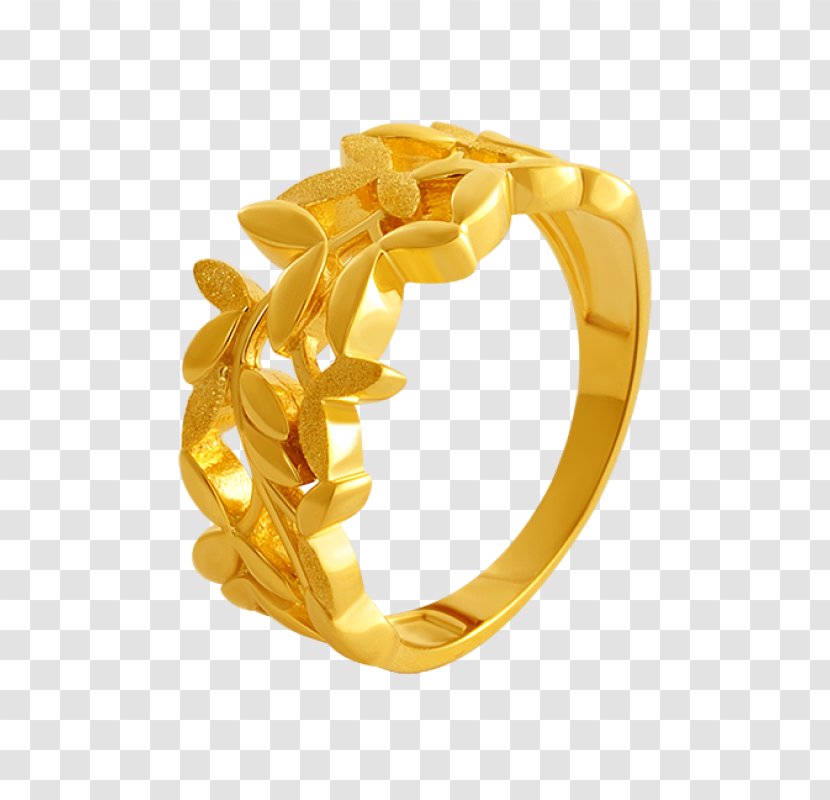 Earring Gold Jewellery Engagement Ring - Golden Rings Transparent PNG