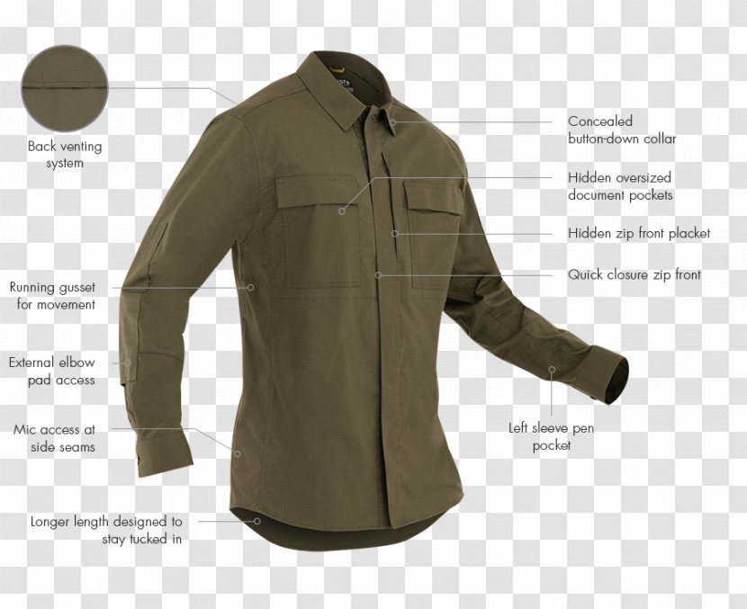 Clothing Sleeve Tactic Jacket Shirt - Need - Ar Rum Transparent PNG