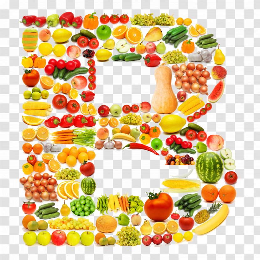 Fruit Vegetable Letter Alphabet - R - Fruits And Vegetables B Picture Transparent PNG