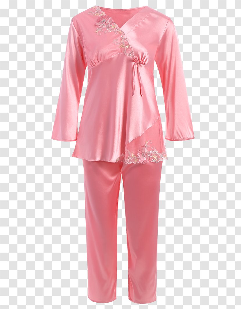 Pajamas T-shirt Sleeve Satin Silk - Heart Transparent PNG