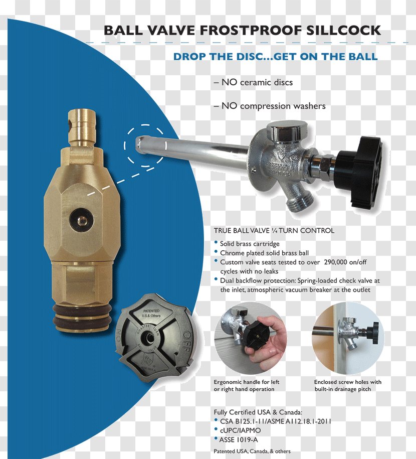 Tap Ball Valve Vacuum Breaker Brass Transparent PNG