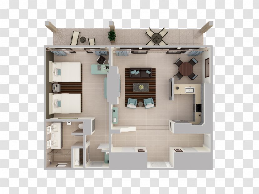 Biltmore Estate Arizona Hotel Floor Plan Bedroom Villa - House - Bed Top View Transparent PNG