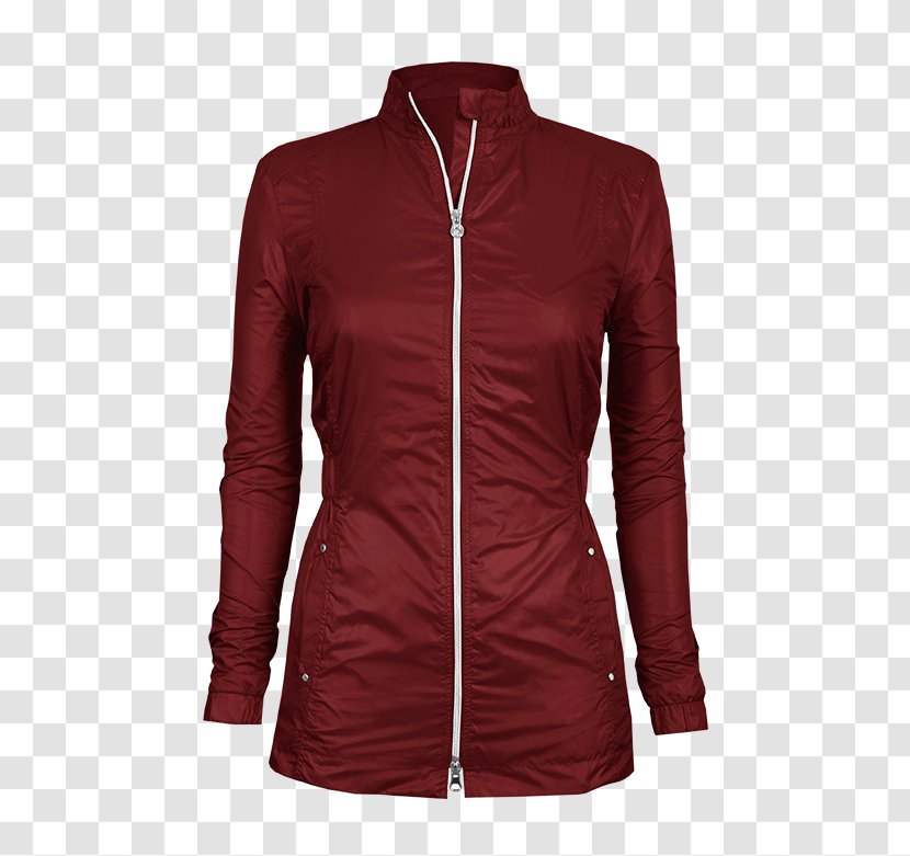 Sleeve Maroon Neck - Jacket - Cartoon Transparent PNG