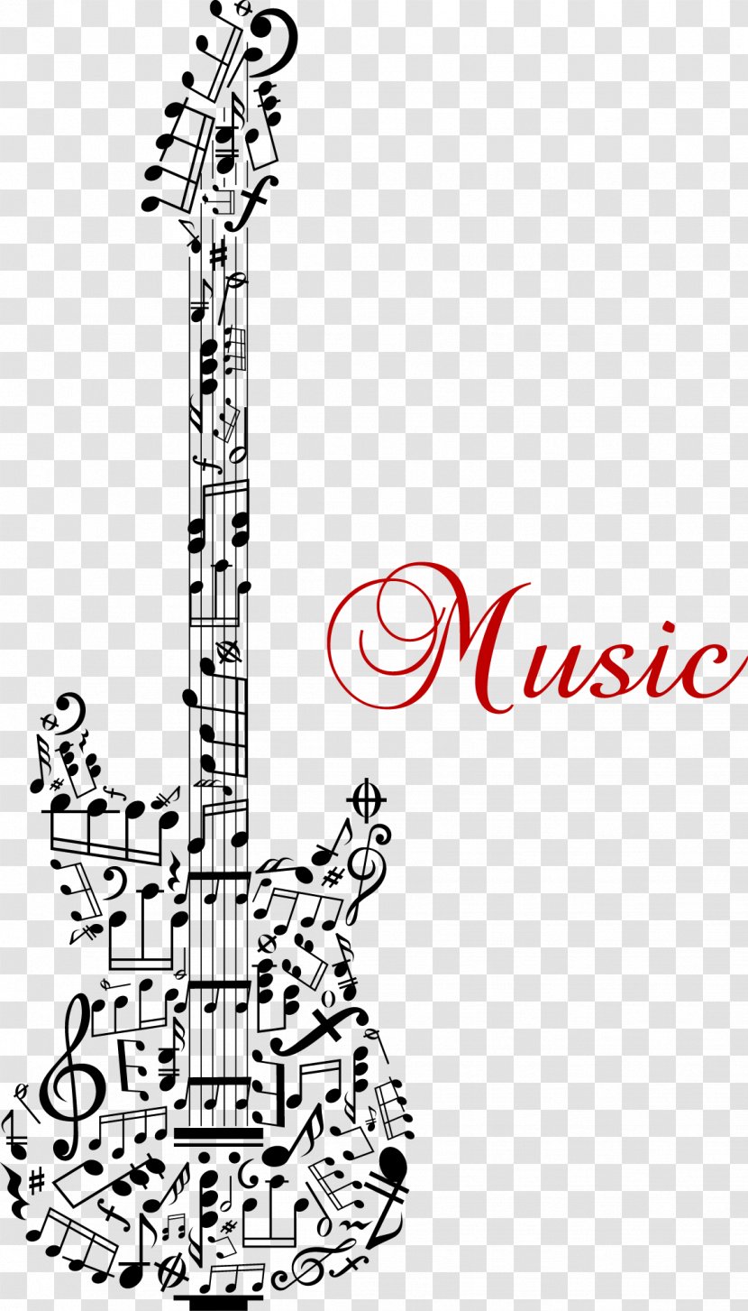 Guitar Musical Note Stock Illustration - Heart - Letters Transparent PNG