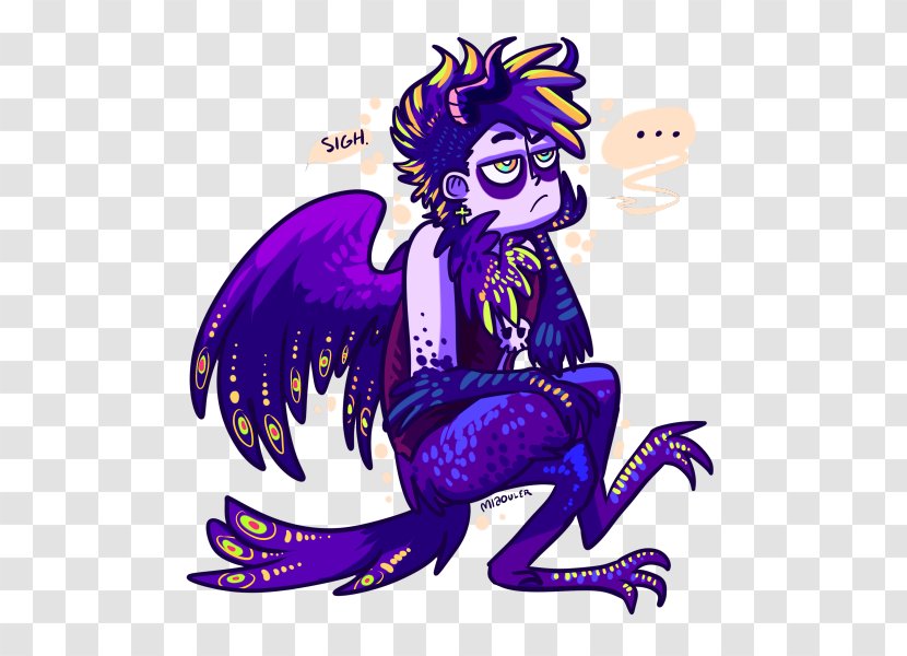 Vertebrate Clip Art Illustration Legendary Creature Purple - Bad Vibes Transparent PNG