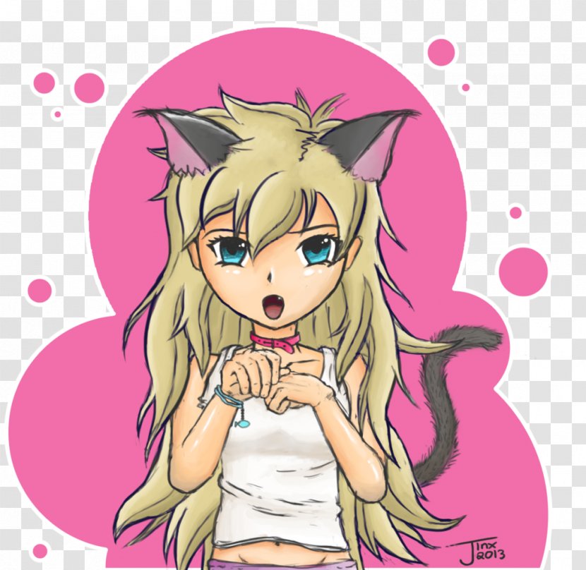 Catgirl Minecraft Drawing - Watercolor - Cat Transparent PNG