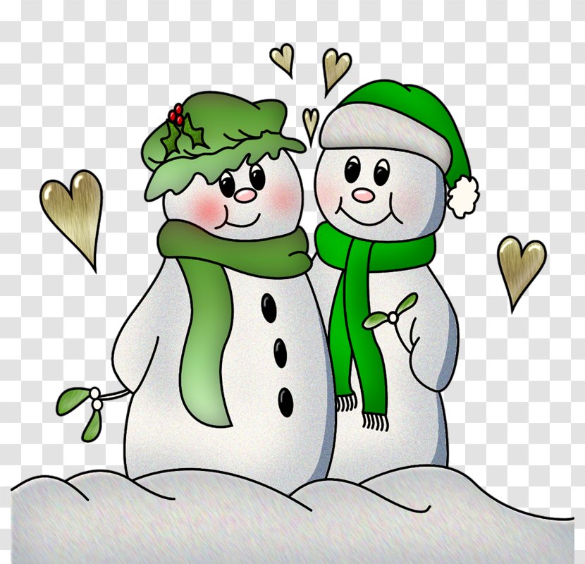 Snowman Clip Art - Tree - Two Snow People Transparent PNG