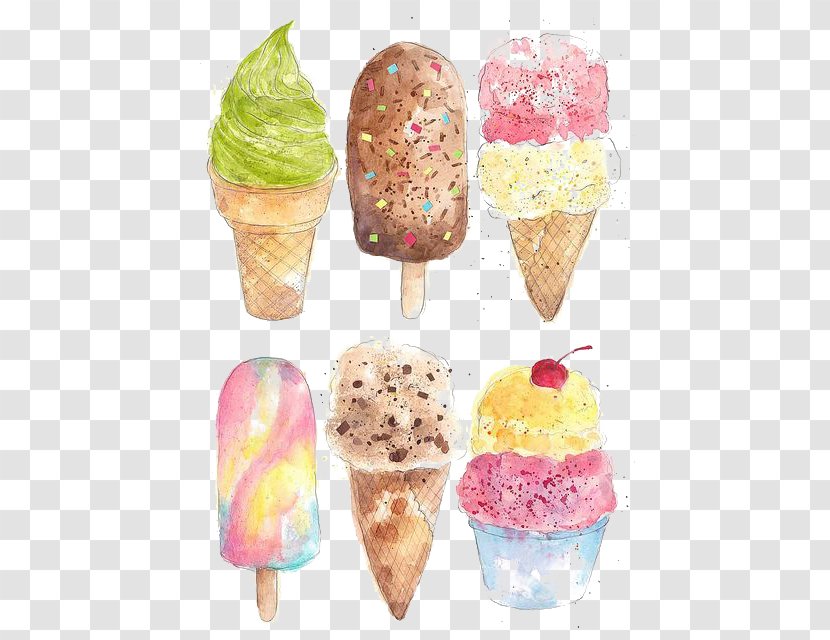 Ice Cream Food Drink Drawing Transparent PNG
