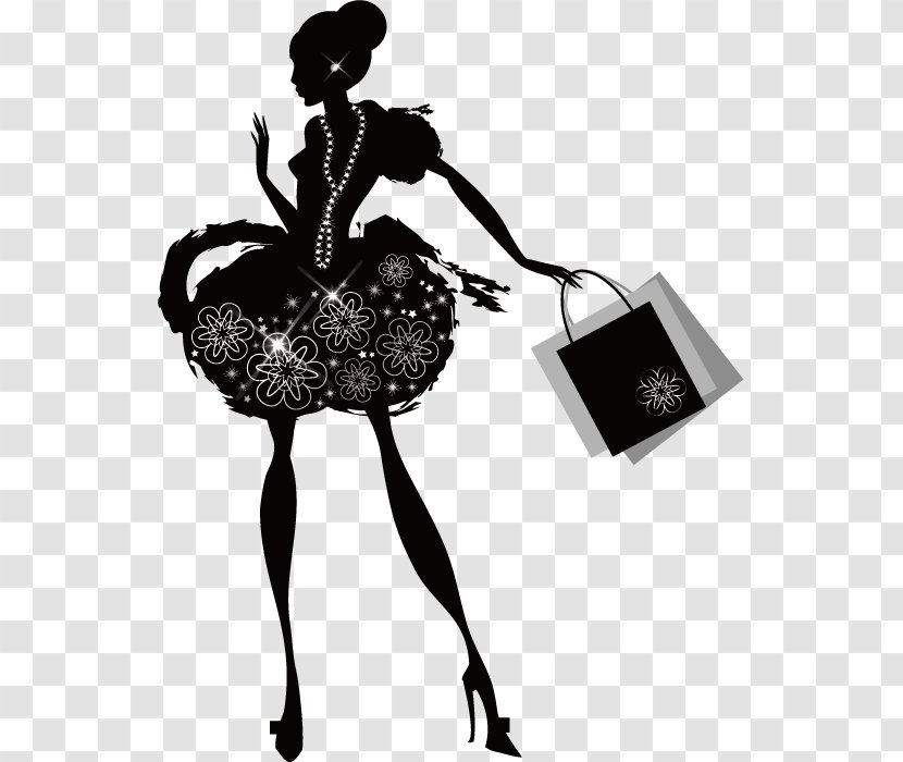 Shopping Silhouette - Tree - Woman Fashion Sketch Transparent PNG