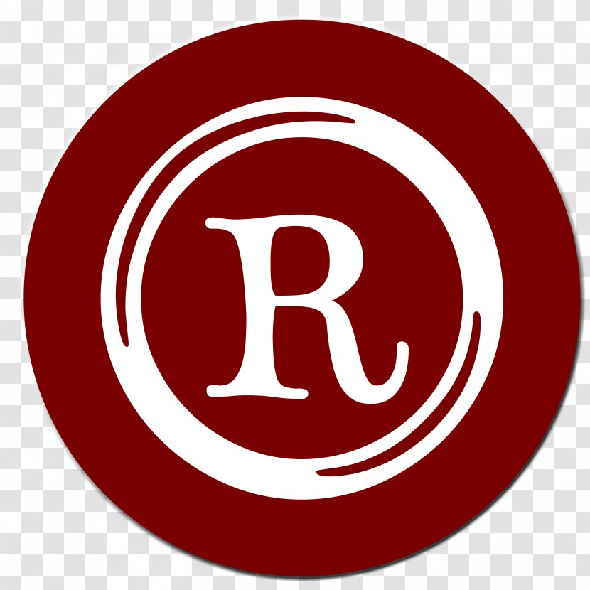 Logo Brand Circle Font - Maroon Transparent PNG