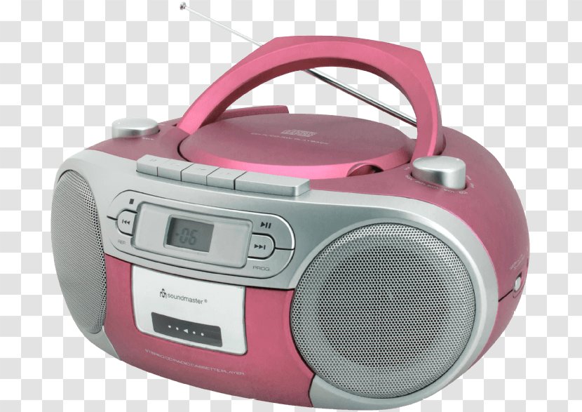 CD Player Boombox Compact Disc Cassette Soundmaster Radio Scd2000Bl - Music Centre - Cd Recorder Transparent PNG