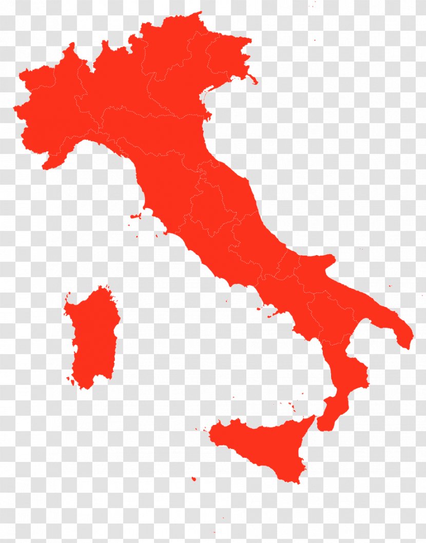 Regions Of Italy Map Flag Clip Art - Logo Transparent PNG