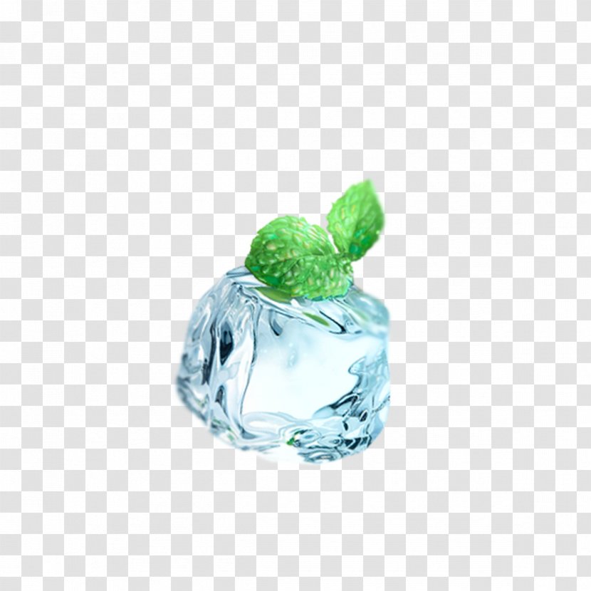 Water Mint Mentha Canadensis Ice Cube - Cubes And Leaves Transparent PNG