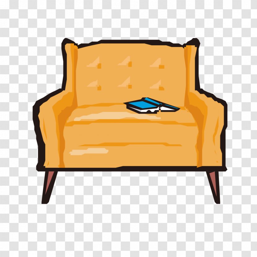 Chair Yellow Table Seat - Painting Transparent PNG