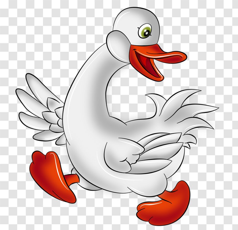 Domestic Goose The Magic Swan Geese Gray Wolf Bird - Fictional Character - Hand-drawn Cartoon Big White Transparent PNG