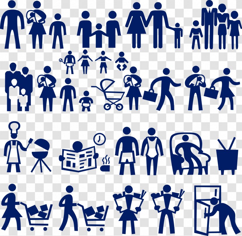 Family Silhouette Icon - Logo - People Living Transparent PNG