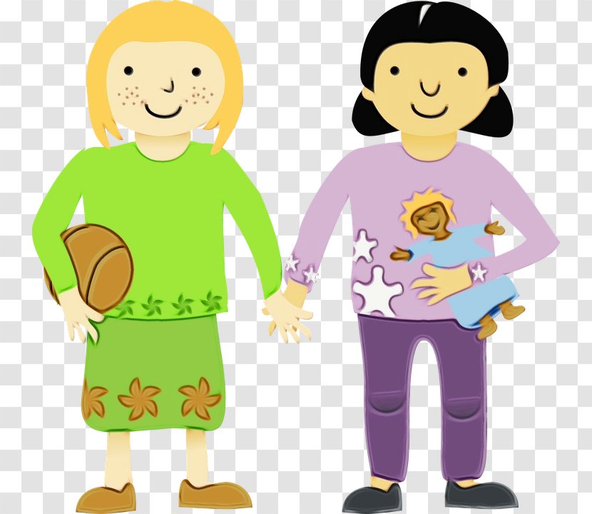 Kids Playing Cartoon - Gesture - Smile With Transparent PNG