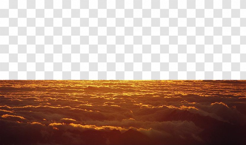 Heat Rectangle Computer Wallpaper - Orange - Twilight Sea Of ​​clouds Transparent PNG