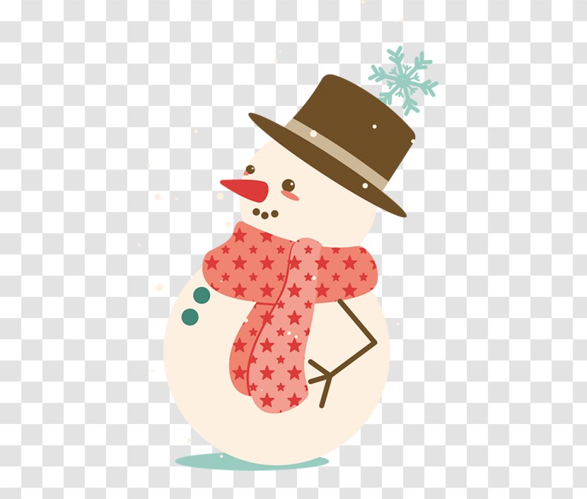 Snowman Santa Claus Christmas - Hat Scarf Transparent PNG