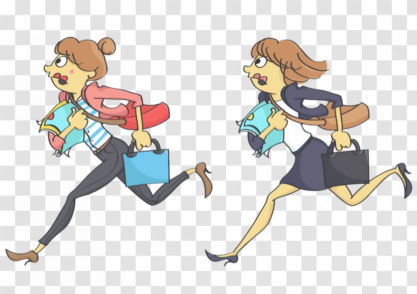 Royalty-free Businessperson Stock Illustration - Silhouette - The Woman Ran To Work Buckle Clip Free HD Transparent PNG