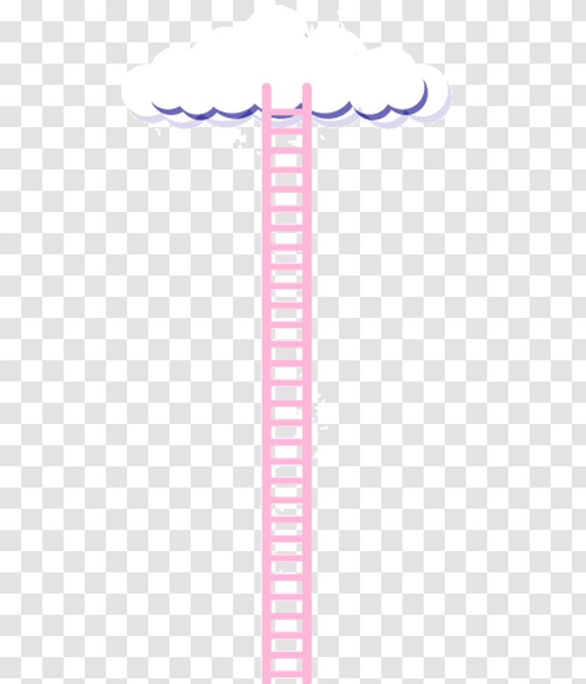 Cloud - Pink Cartoon Stairs Transparent PNG