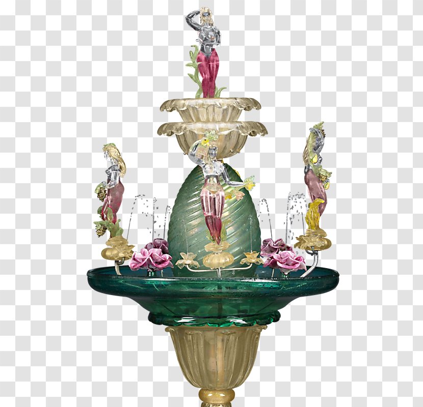 Venetian Glass Murano Fountain Art - Drinking Fountains - Ms Rau Antiques Transparent PNG