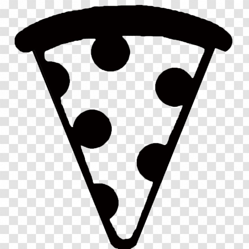 Pizza Black And White Emoji - Sky Blue Transparent PNG