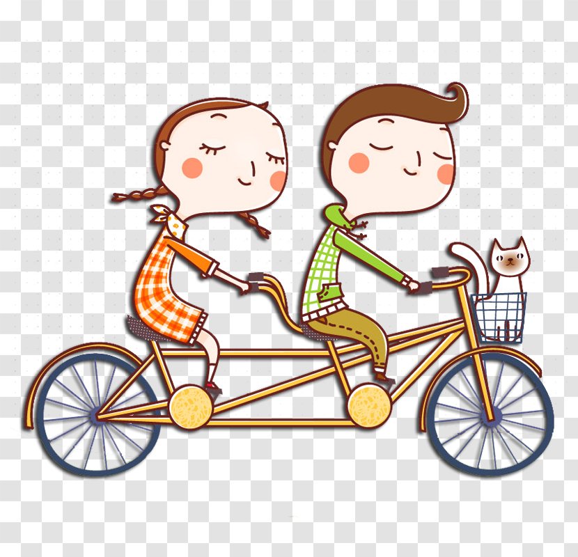 Bicycle Vector Graphics Image Cartoon Romance - Sports Equipment Transparent PNG