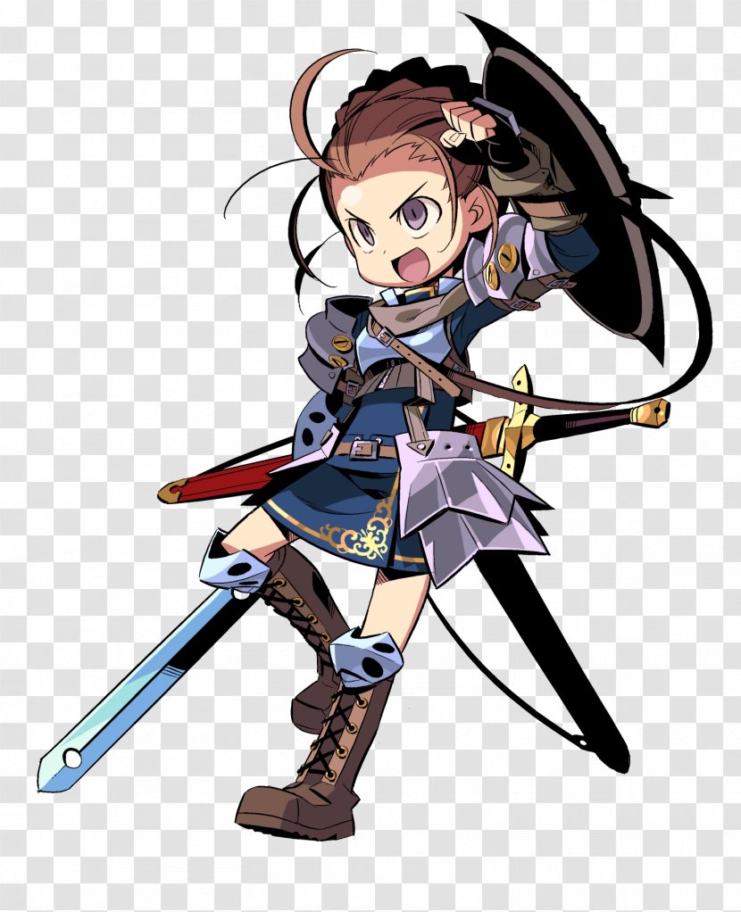 Etrian Odyssey IV III: The Drowned City Landsknecht 2 Untold: Fafnir Knight - Silhouette - Spear Transparent PNG