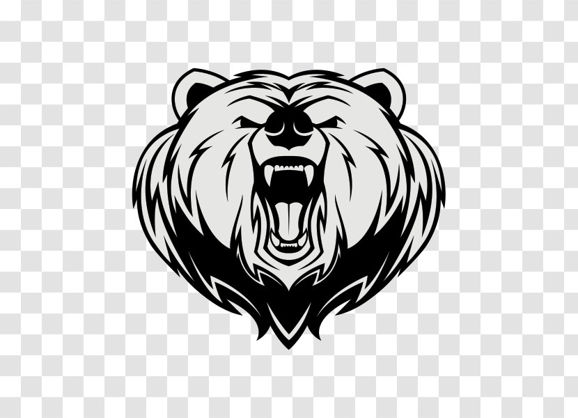 Bear Logo - Line Art Transparent PNG