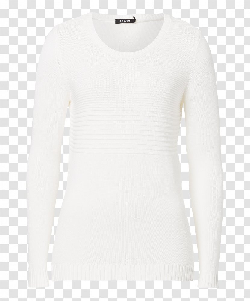 Sleeve Product Design Shoulder - Long Sleeved T Shirt - Off White Sweater Transparent PNG