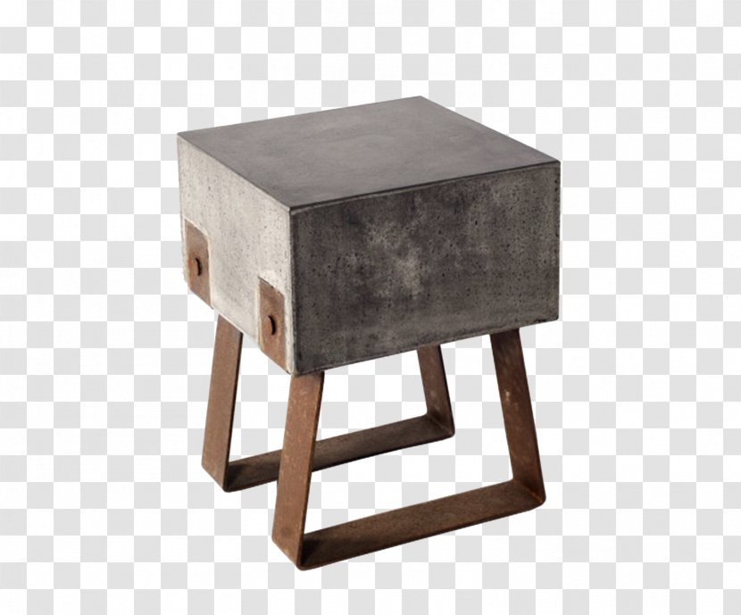 Stool Cement Concrete Table Bench - Steel - Old RooM Transparent PNG
