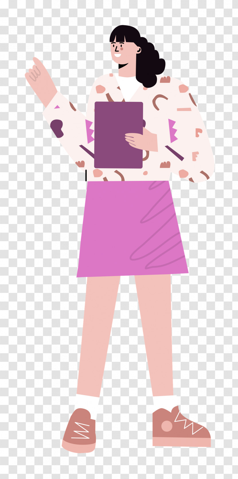 Standing Skirt Woman Transparent PNG