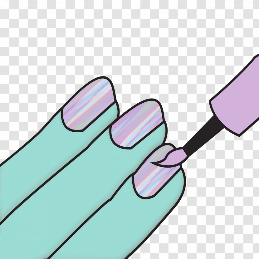 Watercolor Cartoon - Nail - Magenta Material Property Transparent PNG