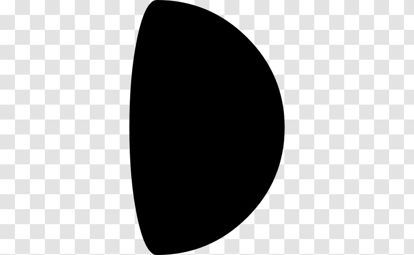 Black Circle Crescent White - Moon Phase Transparent PNG